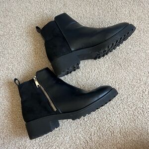 H&M Black Zip-up Ankle Boots